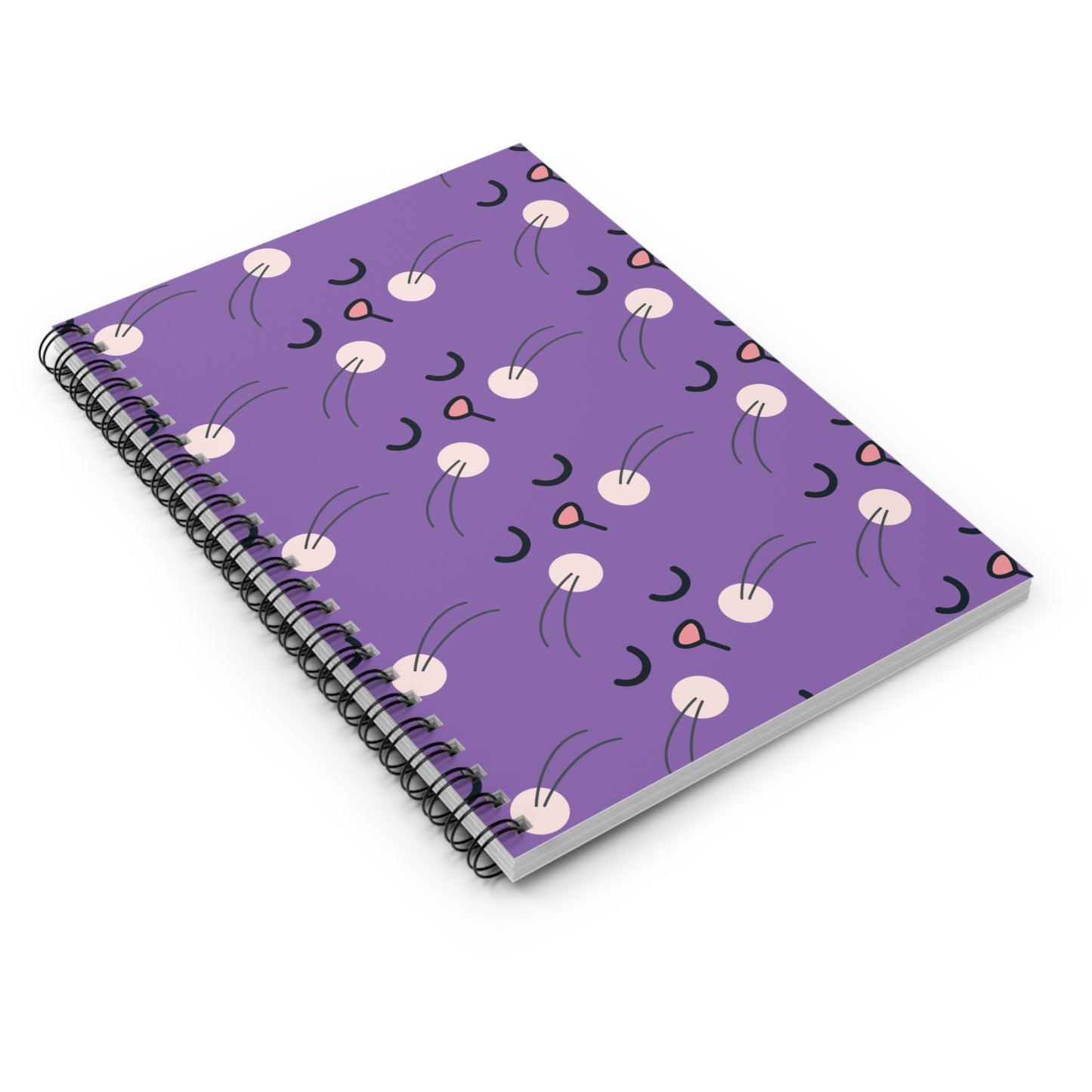 Purple Rabbit Spiral Notebook - Ruled Line