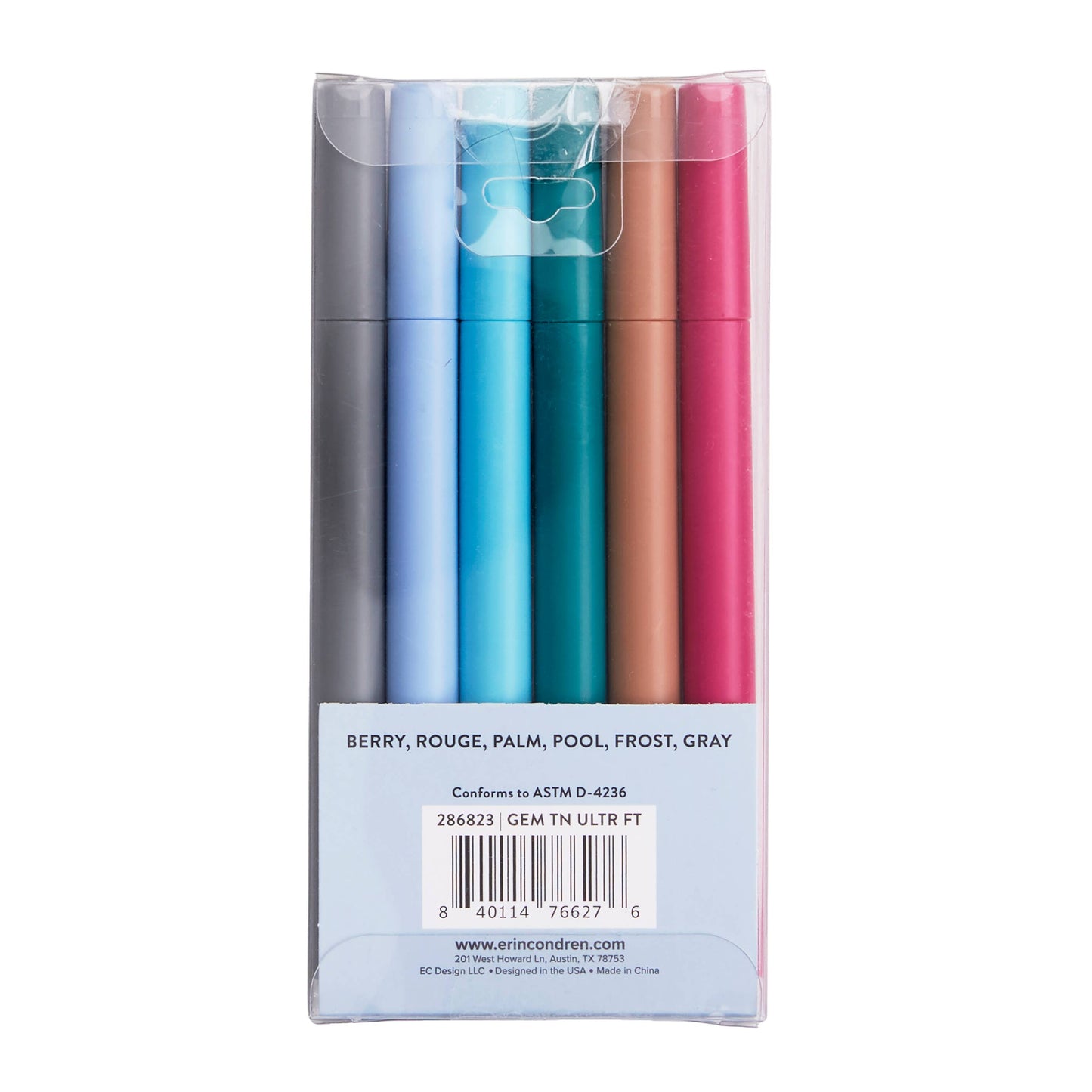 Erin Condren Design - Gem Tone Ultra Fine-Tip 6-pack